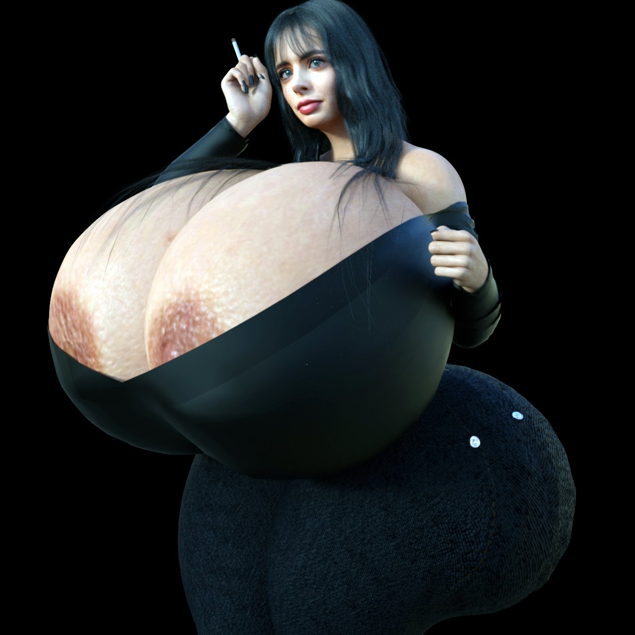 bimbo breaking_bad cigarette cleavage gigantic_ass gigantic_breasts goth goth_girl huge_ass huge_breasts hyper hyper_ass hyper_breasts hyper_hourglass jackd22 jane_margolis krysten_ritter thick_thighs voluptuous wide_hips