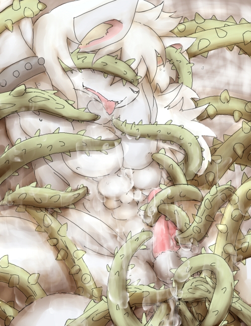 anthro cum furry male male_only motoichi_(v_katsu_nau) pretty_cure smile_precure tagme tentacle tentacle_on_male wolfrun