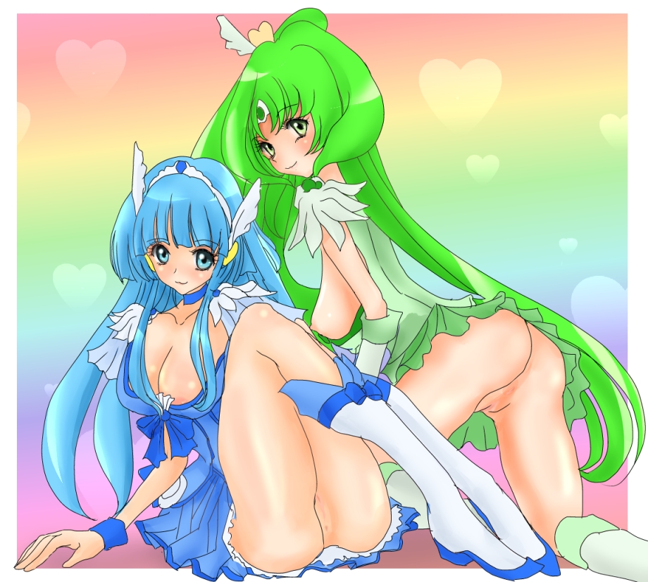 clothing dress large_breasts medium_breasts midorikawa_nao pretty_cure rav_(artist) reika_aoki smile_precure tagme