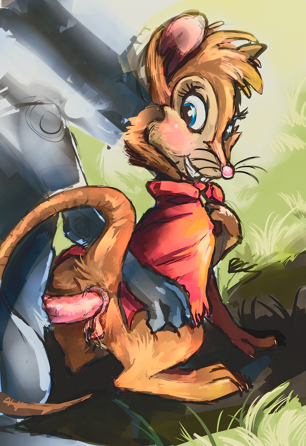 anal anal_sex anthro bcs don_bluth furry furry_female jonathan_brisby milf mouse mouse_humanoid mrs._brisby outdoors rat rodent rodent_humanoid secret_of_nimh tagme