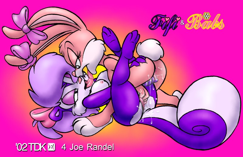 2002 anthro babs_bunny female female_only fifi_la_fume fingering fur furry interspecies mammal multiple_females mustelid rabbit skunk smooth_fur tagme tdk tiny_toon_adventures uncensored warner_brothers yuri