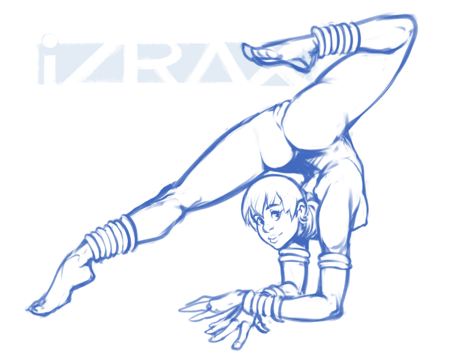 ass elena_(street_fighter) flexible izra nude pussy sketch street_fighter