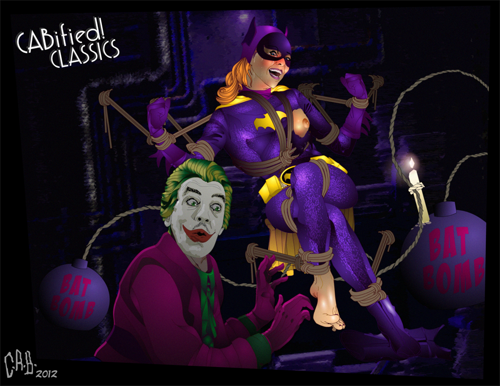 2012 barbara_gordon batgirl batman_(series) batman_66 bomb bondage candle ceeaybee dc dc_comics female human joker male rope tickling