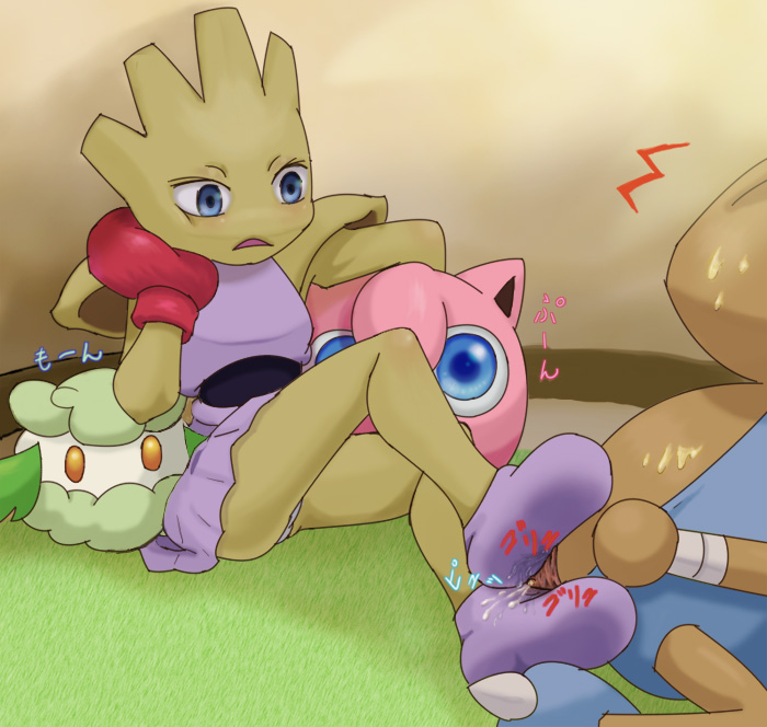 anthro blue_eyes boxing_gloves cottonee gloves hitmonchan hitmontop jigglypuff nintendo pokemon pokemon_(species) red_boxing_gloves red_gloves