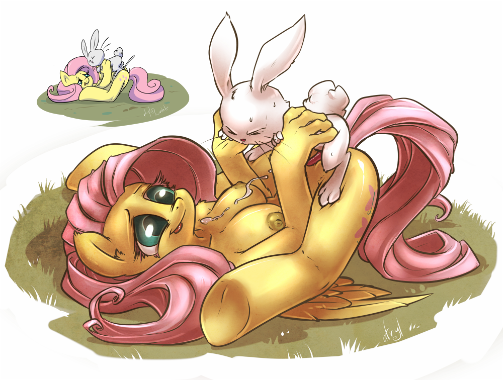 angel_bunny atryl digital_media_(artwork) fluttershy_(mlp) friendship_is_magic my_little_pony straight_hair