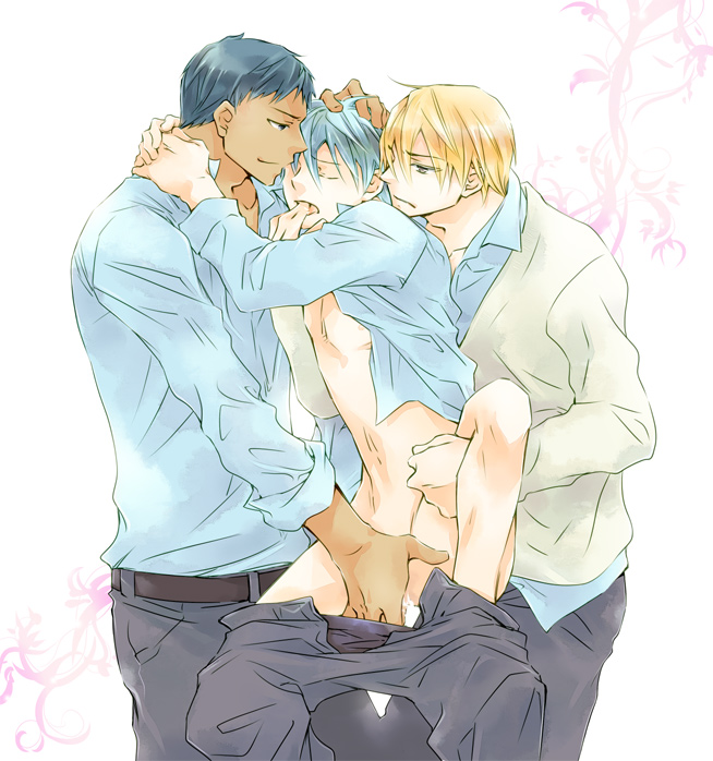 daiki_aomine kuroko's_basketball kuroko_no_basuke male_only ryota_kise tagme tetsuya_kuroko