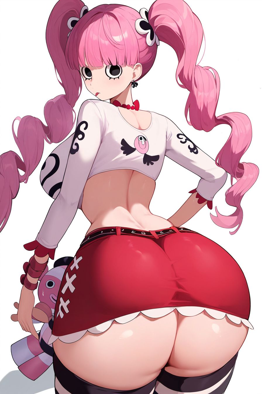 ai generated, artist request, ass, back view, big ass, bubble ass, bubble butt, female, female only, one piece, perona