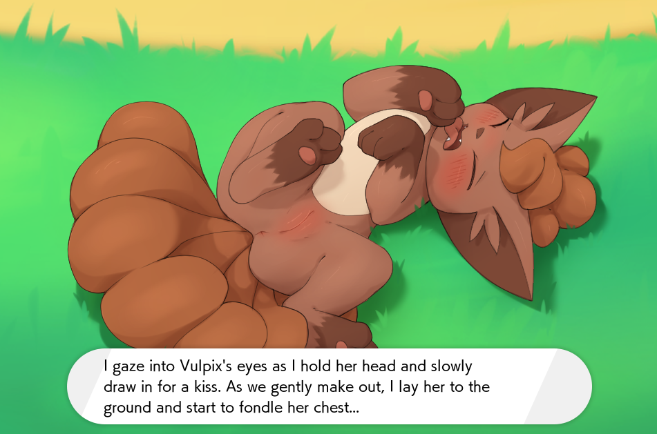 1girls blush brown_fur canine closed_eyes eyes_closed female female_vulpix feral fur furry lying lying_on_back multi_tail nintendo on_back pocket_campfire pokemon pokemon_(species) pokephilia pussy showing_off showing_pussy vulpix