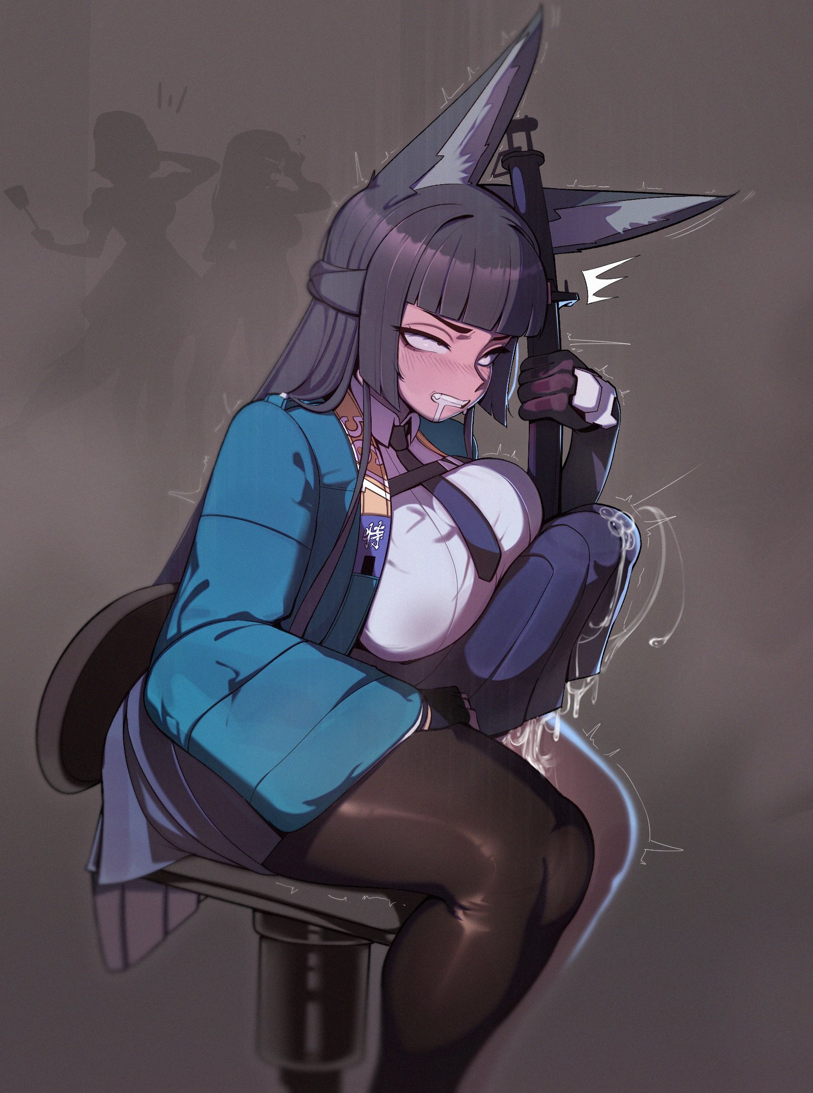 1futa, 2025, 2d, 2d (artwork), 2d artwork, ahe gao, ahegao face, bangs, big breasts, big cock, big ears, big penis, big thighs, black hair, blunt bangs, blush, blush lines, blushing profusely, boner, breasts, bulge, bulge through clothing, bulge under clothes, clothed, clothed futa, clothing, curvaceous, curvy, curvy body, curvy figure, deitysexual, dripping, dripping penis, dripping precum, drool, drool on face, drool string, drooling, erect penis, erection, excessive genital fluids, excessive precum, eyes rolling back, fox, fox ears, fox girl, fully clothed, futa only, futanari, genital fluids, genitals, hard on, hi res, highres, horny, horny futa, hoshimi miyabi, hoyoverse, huge cock, intersex, intersex only, large breasts, large cock, large ears, large penis, leaking, leaking penis, leaking precum, light skin, light-skinned futa, long ears, long hair, mihoyo, motion lines, pantyhose, penis, penis bulge, pointy ears, precum, precum bubble, precum drip, precum dripping, precum leaking, precum on penis, precum string, precum trail, saliva, saliva drip, saliva on face, saliva trail, skirt, skirt lift, skirt up, solo, solo futa, straight hair, tenting, thick, thick legs, thick penis, thick thighs, thighs, throbbing penis, tremble lines, tremble spikes, trembling, trembling for pleasure, zenless zone zero