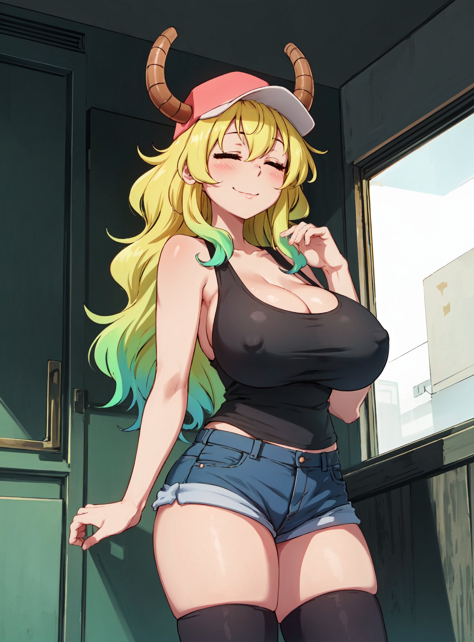 ai generated, female, looking at viewer, makimass ai, miss kobayashi's dragon maid, quetzalcoatl (dragon maid)