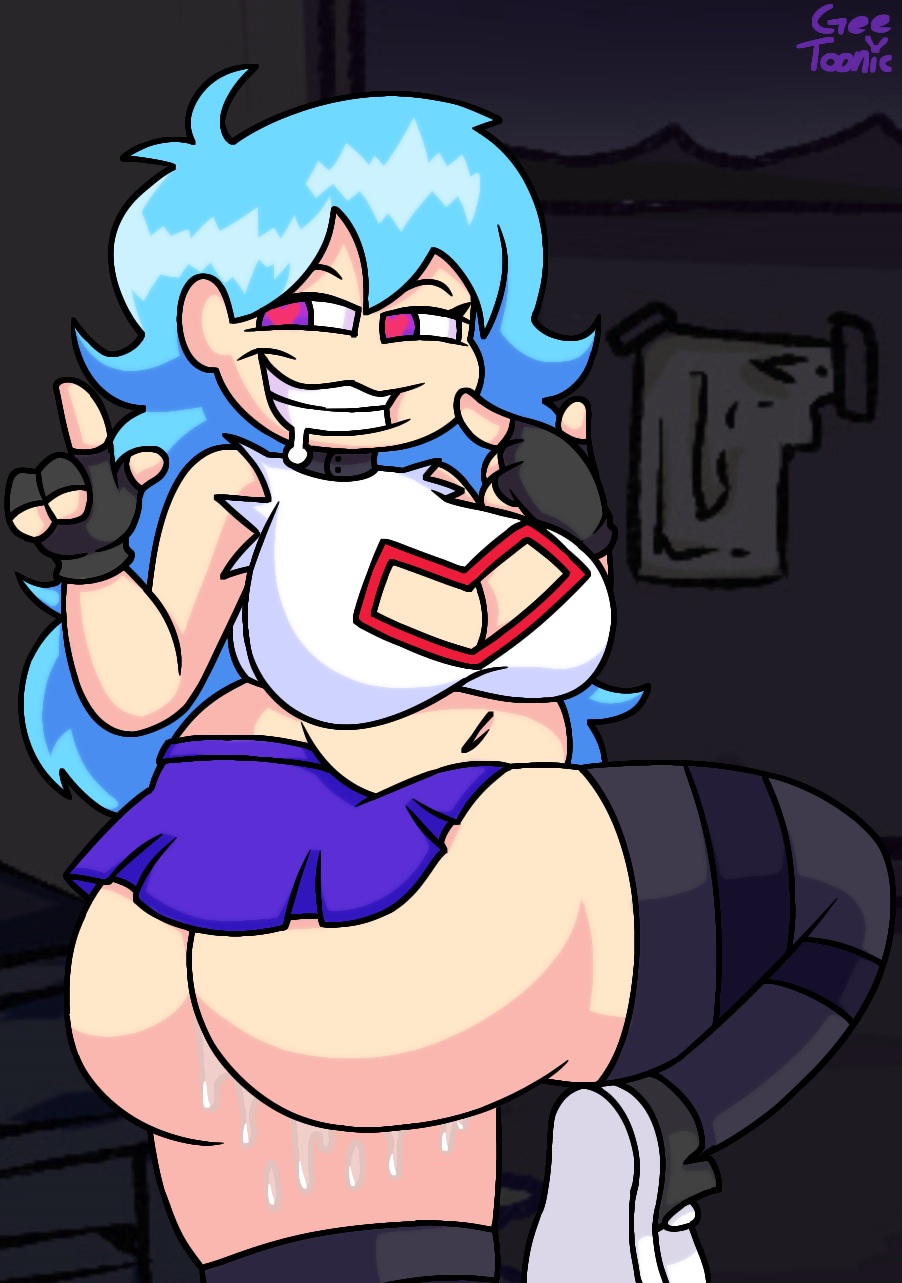 1female 1girl 1girls 2024 2d 2d_(artwork) 2d_artwork 4chan artist_name artist_signature ass ass_focus background belly big_boobs black_gloves black_shoes blue_hair boobs butt_focus choker chubby chubby_female cleavage drooling friday_night_funkin friday_night_funkin_mod geetoonic heart-shaped_pupils horny horny_female legwear looking_back looking_pleasured purple_eyes shaded skirt skyblue skyblue_(friday_night_funkin) skyblue_hair skyverse teeth thick_thighs thighhighs thighs wet wet_pussy white_shirt white_skin white_skinned_female