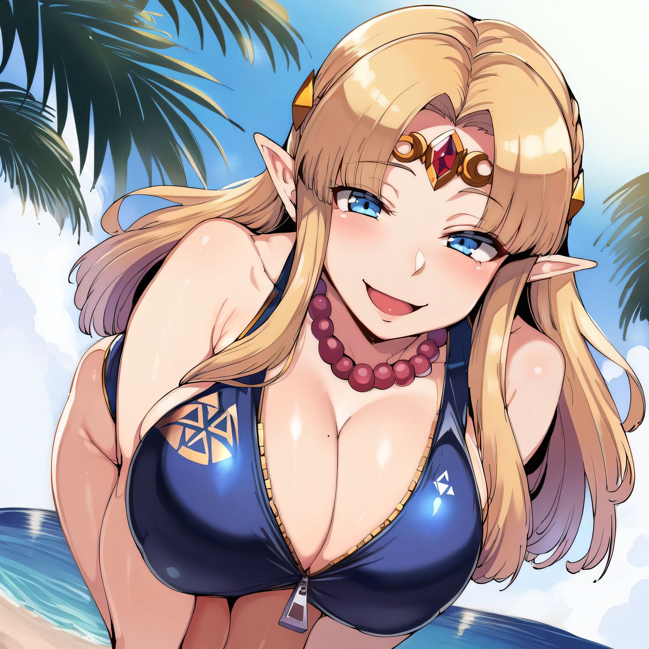 1girls, ai generated, alternate breast size, big breasts, breasts, busty, castle12, curvaceous, curvy, curvy body, curvy female, curvy figure, female, huge breasts, large breasts, nipples, princess zelda, sweat, sweating, sweaty, sweaty body, sweaty breasts, swimsuit, the legend of zelda, thick thighs, thighs, venus body