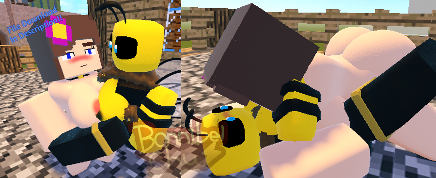 2girls 3d bee_(minecraft) female female/female jenny_belle_(slipperyt) lesbian minecraft nude outdoor_sex outside_sex roblox roblox_game robloxian sex tagme whorblox_adventure yuri