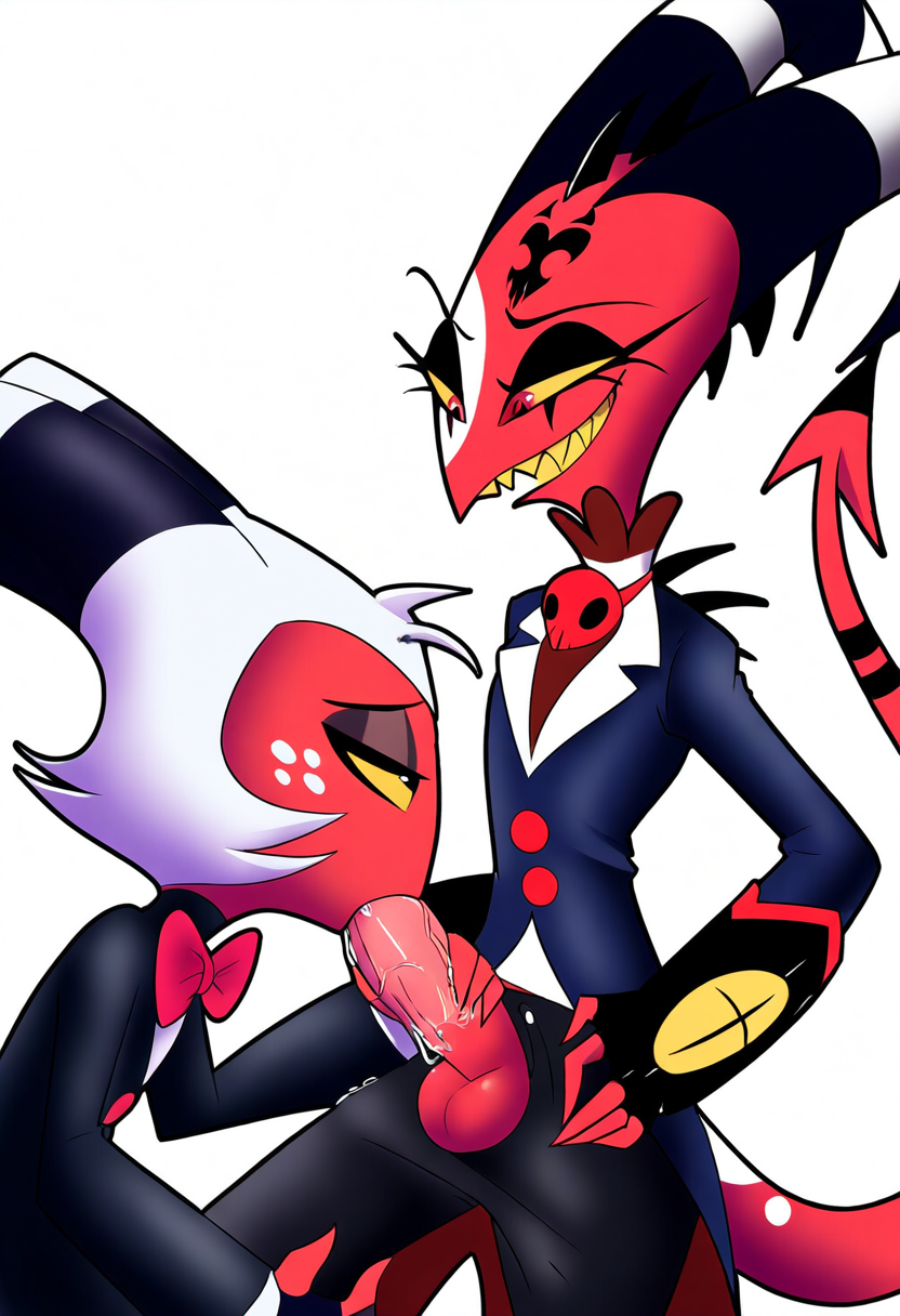 Helluva boss blitzo x moxxie