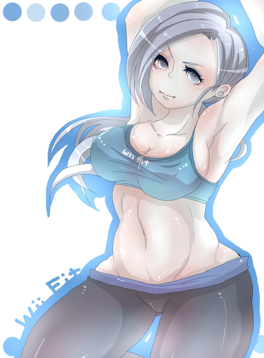 1girls, cameltoe, female, female only, nintendo, pussy, solo, white skin, wii, wii fit, wii fit trainer, wii fit trainer (female)