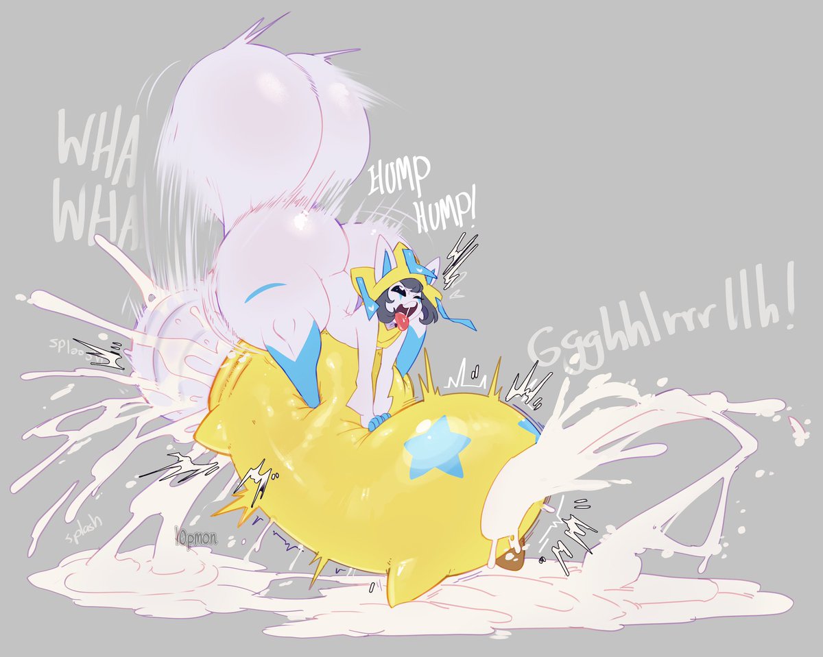 ahe gao, balls, breeding mount, breeding mount use, creamy cum, cum, cumflation, excessive cum, huge balls, huge cock, humanoid, hyper, hyper balls, hyper cumflation, hyper penis, jirachi, male, masturbation, nintendo, nude, oc, penetration, penis, pokémon (species), pokemon, pokemon (species), sex, small but hung, small dom, tingtongten