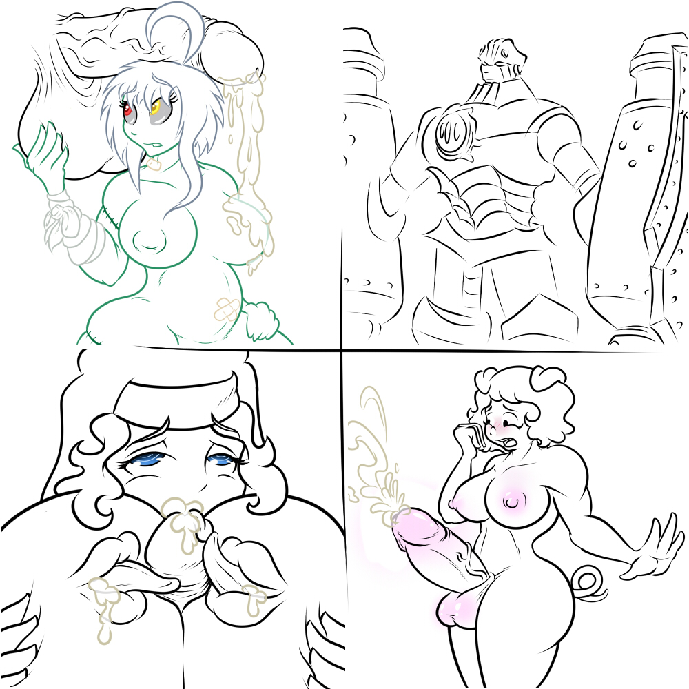 1futa 1girls 2boys adjatha anthro areolae balls blue_eyes breasts corruption_of_champions cum cum_drip cum_on_breasts cumshot curvy erect_nipples erection female furry futa_with_female futa_with_male futanari golem hands-free heterochromia huge_breasts huge_penis human intersex large_balls licking lipples lottie_(corruption_of_champions) male male_with_male monochrome nipples nude nun nun's_habit open_mouth oral oral_sex orgasm penis pig porcine precum precum_drip scylla_(corruption_of_champions) sex tongue tongue_out undead vein zombie