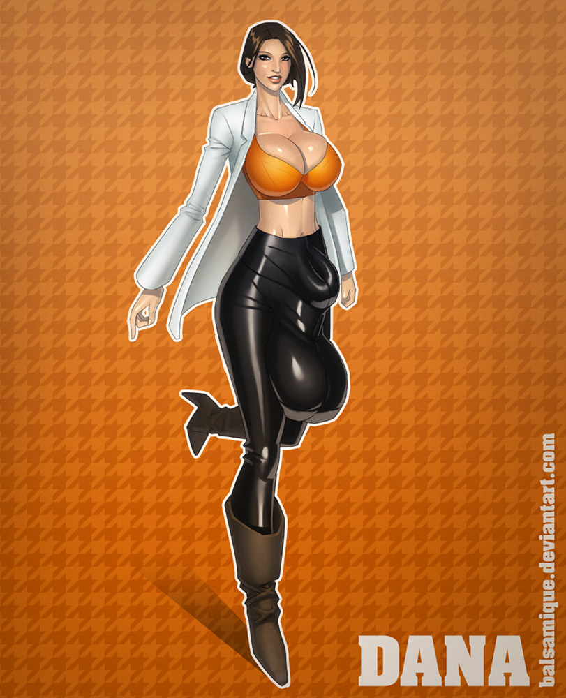 1futa, animal genitalia, animal penis, balls, balls in panties, balsamique, boots, breasts, brown eyes, brown hair, bulge, cleavage, clothed, clothes, curvy, equine penis, flaccid, fully sheathed, futa only, futanari, hair, horsecock, huge breasts, human, human with animal genitalia, human with horsecock, hyper, hyper balls, hyper penis, intersex, lips, looking at viewer, panties, panty bulge, penis, penis in panties, penis under clothes, rubber, sheath, sheath outline, short hair, tight clothes