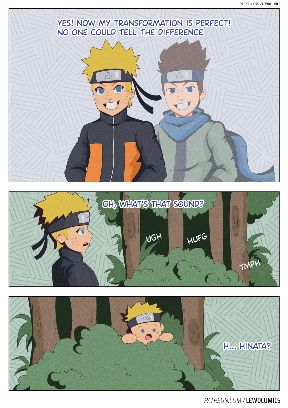 comic_page datneme hyuuga_hinata lewdcumics naruto patreon sarutobi_konohamaru voyeur