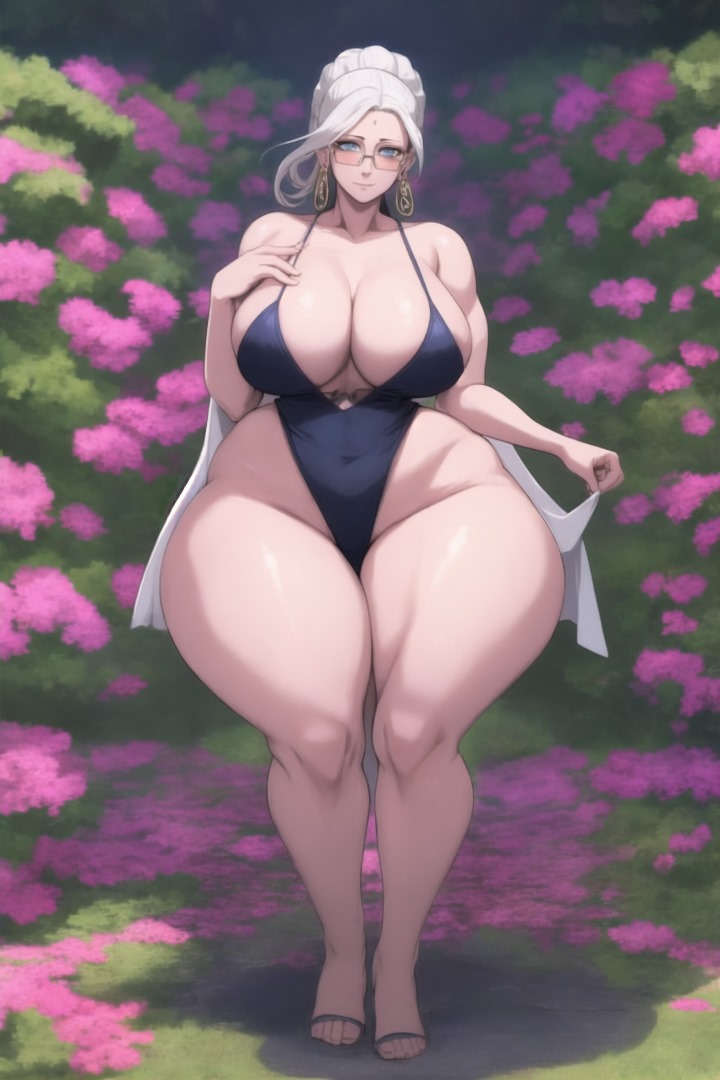 ai_generated big_areola big_breasts big_thighs buddha_(shuumatsu_no_valkyrie) deity genderswap_(mtf) glasses milfsexyrp public_domain record_of_ragnarok rule_63 shuumatsu_no_valkyrie