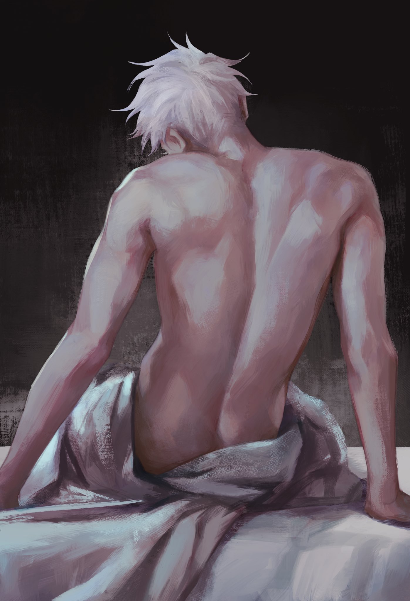  3aem, 1boy, jujutsu kaisen, male, male only, satoru gojo, solo, solo male, tagme