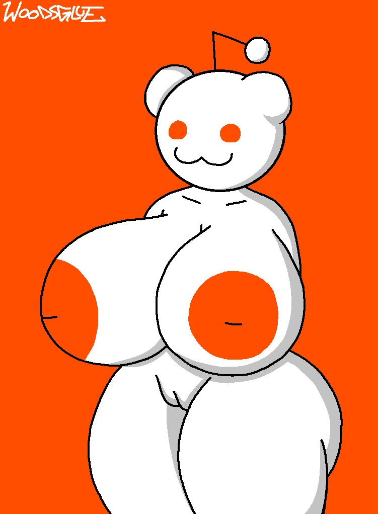 1girls :3 big_areola big_areolae big_breasts huge_breasts inverted_nipples no_humans pussy reddit snoo thick_thighs woodsglue