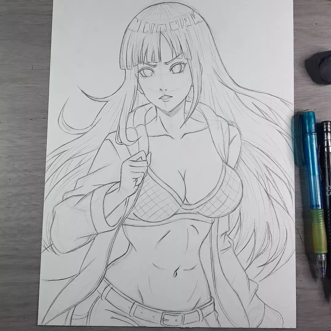 breasts hyuuga_hinata hyuuga_hinata_(naruto:_road_to_ninja) naruto naruto:_road_to_ninja sketch tagme