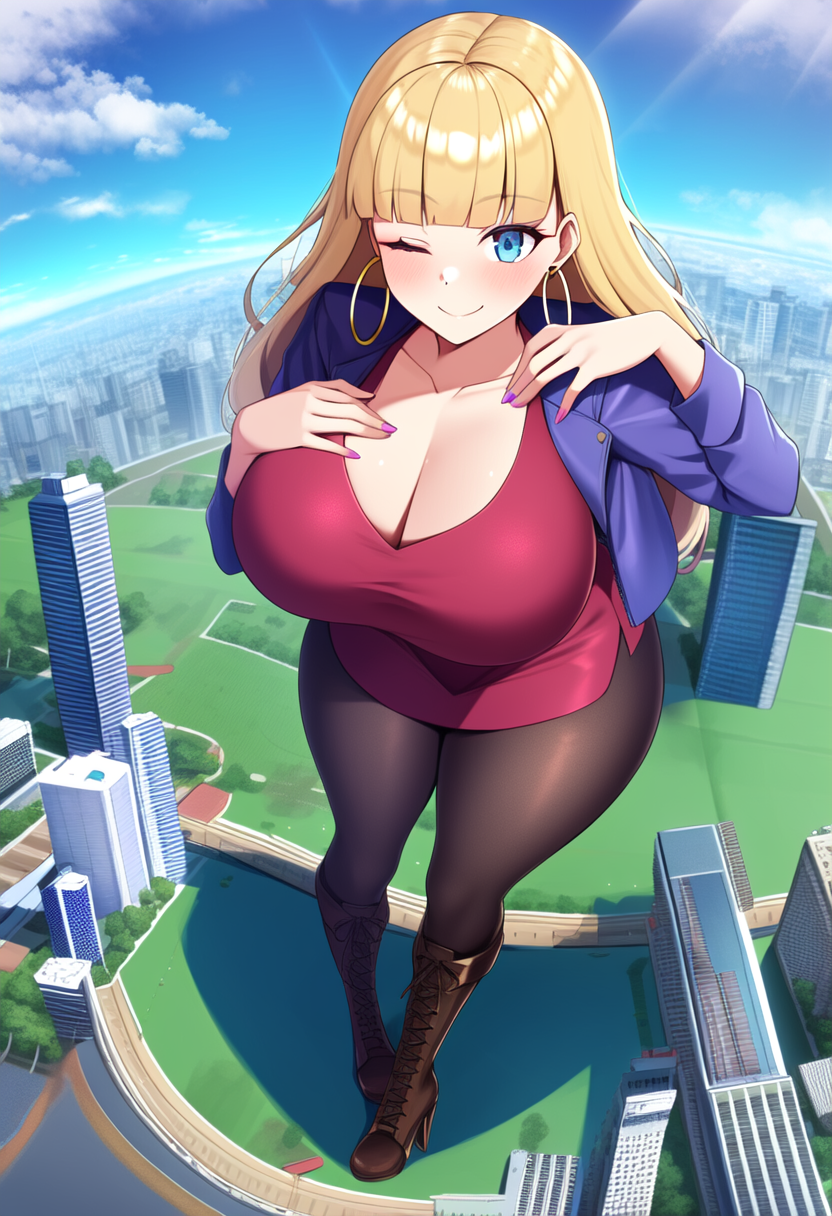 1female 1girls aged_up ai_generated ass belt belt_buckle big_ass big_breasts big_butt blonde_female blonde_hair blonde_hair_female boots breasts brown_boots city city_background curvaceous curvy curvy_female curvy_figure dat_ass disney disney_channel female female_only giantess giantess_growth gravity_falls growth high_heel_boots high_heels hoop_earrings huge_ass huge_breasts jacket knee_boots large_breasts leggings long_hair looking_at_viewer pacifica_northwest pantyhose pink_dress purple_clothing purple_dress purple_jacket tall_female thick_ass thick_thighs thighhighs thighs tight_dress waist_belt