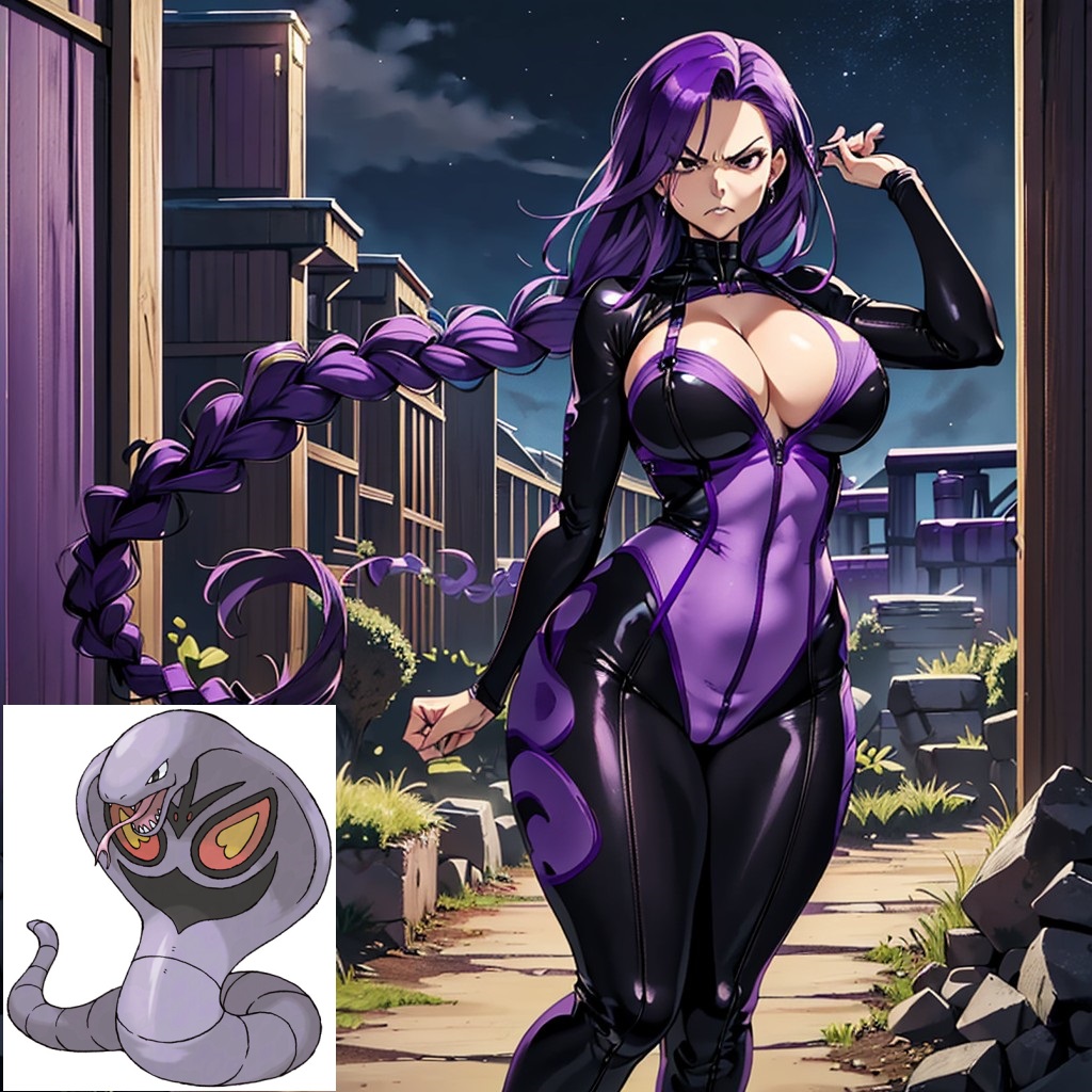 ai_generated arbinosa arbok humanization nintendo pokemon pokemon_(species) pokewomen tagme