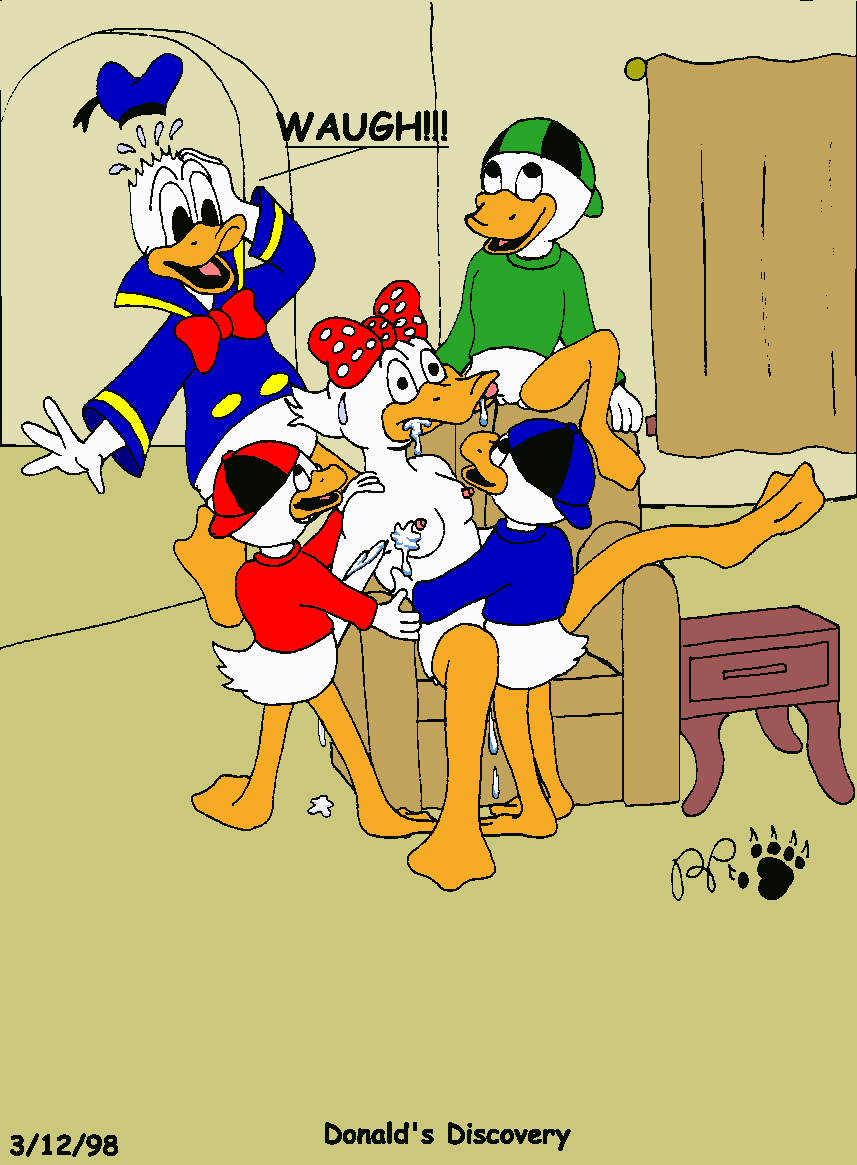 1990s 1998 1girls 20th_century breasts cub daisy_duck dewey_duck disney donald_duck group_sex huey_duck kthanid louie_duck multiple_boys nipples penis quack_pack soft_feathers