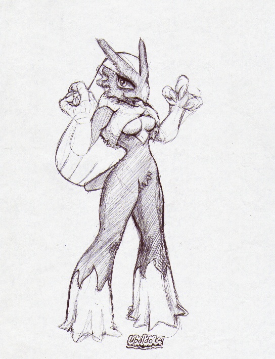 00s 2004 blaziken breasts claws female female_only greyscale monochrome open_eyes pokemon pokemon_(species) pokemon_rse sketch solo standing traditional_media_(artwork) ubaldo