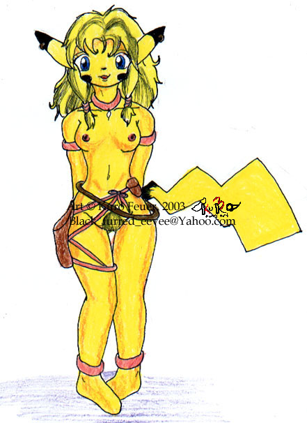 00s 1girls 2003 anthro anthrofied colored female female_pikachu furry medium_breasts nintendo pikachu pokémon_(species) pokemon pokemon_rgby sex_slave solo