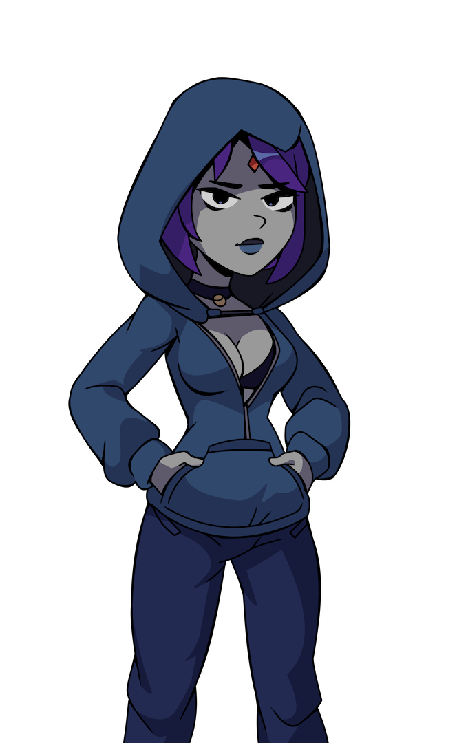 1girls alpha_channel blue_bra blue_hoodie blue_lipstick blue_pants bra breasts camp_pinewood camp_pinewood_remix cleavage collar dc_comics eyebrows eyebrows_visible_through_hair eyelashes female female_only for_sticker_use forehead_jewel game_cg grey_skin hood hoodie large_breasts lipstick looking_at_viewer no_pupils open_clothes pants png purple_hair rachel_roth raven_(dc) short_hair solo sticker_template transparent_background transparent_png vaultman