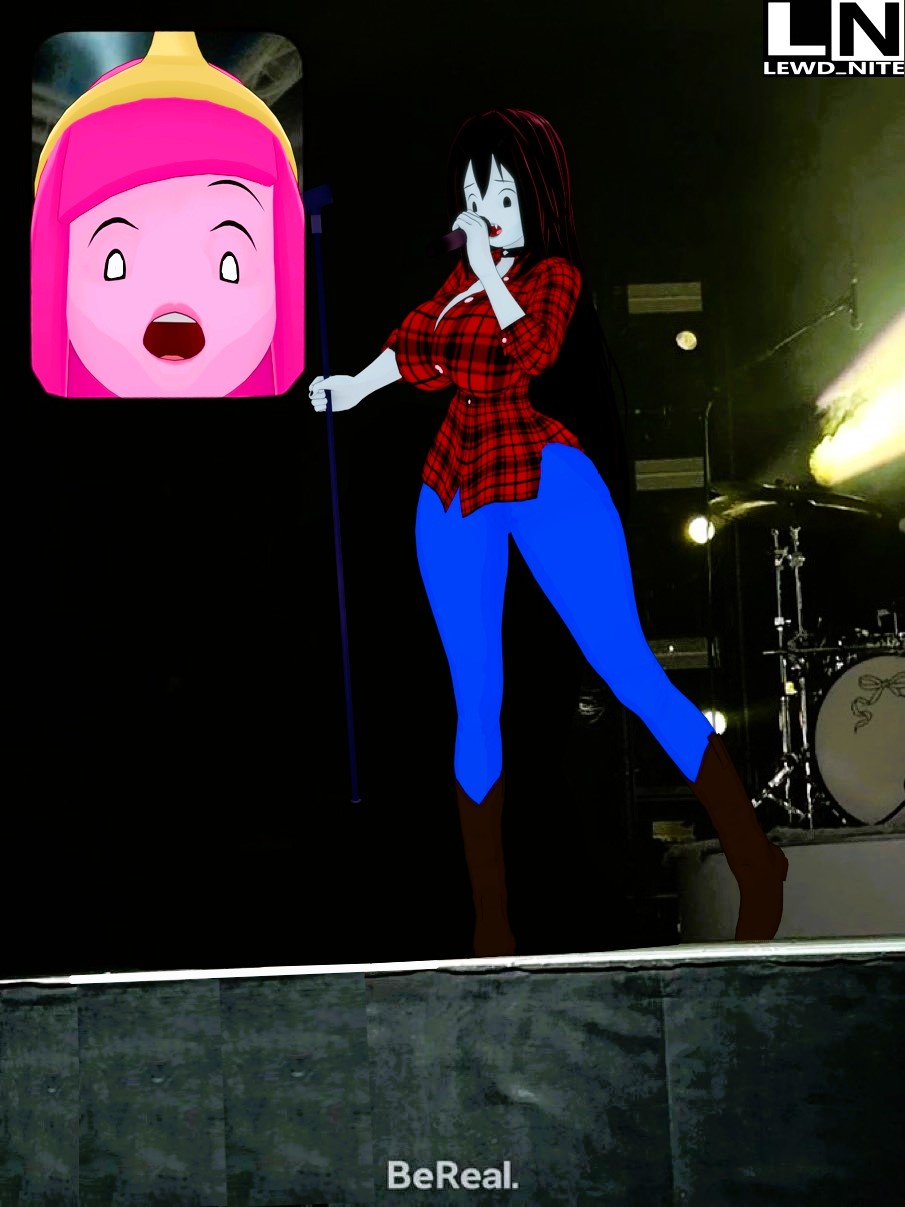 3d adventure_time bonnibel_bubblegum cartoon_network fan_screaming_at_madison_beer_(meme) funny lewd_nite marceline marceline_abadeer marceline_the_vampire_queen meme meme_reference princess_bubblegum some_guy_getting_hyped_tf_up_over_a_singer_(meme) thick thick_legs thick_thighs trend twitter_meme