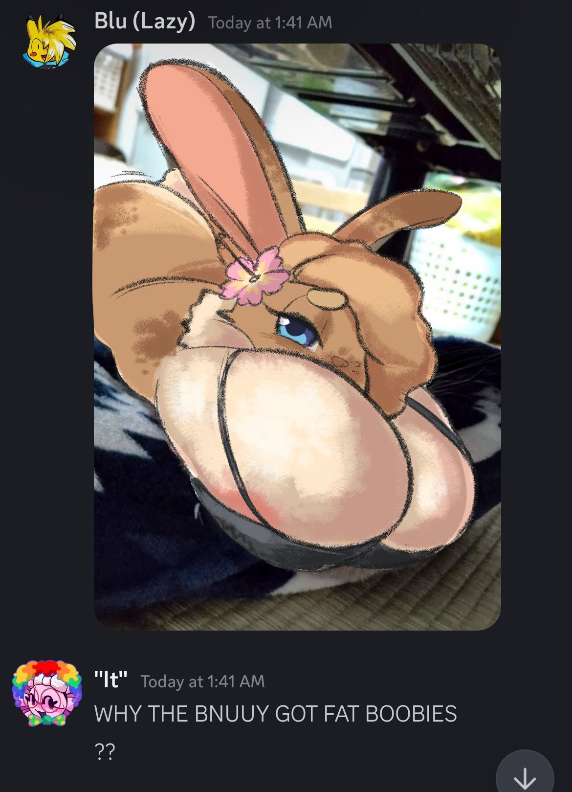 big_ass big_breasts breasts bubble_butt bunny female furry hazel_(shakotanbunny) huge_ass huge_breasts marinalfirst meme tagme thick_thighs wide_hips