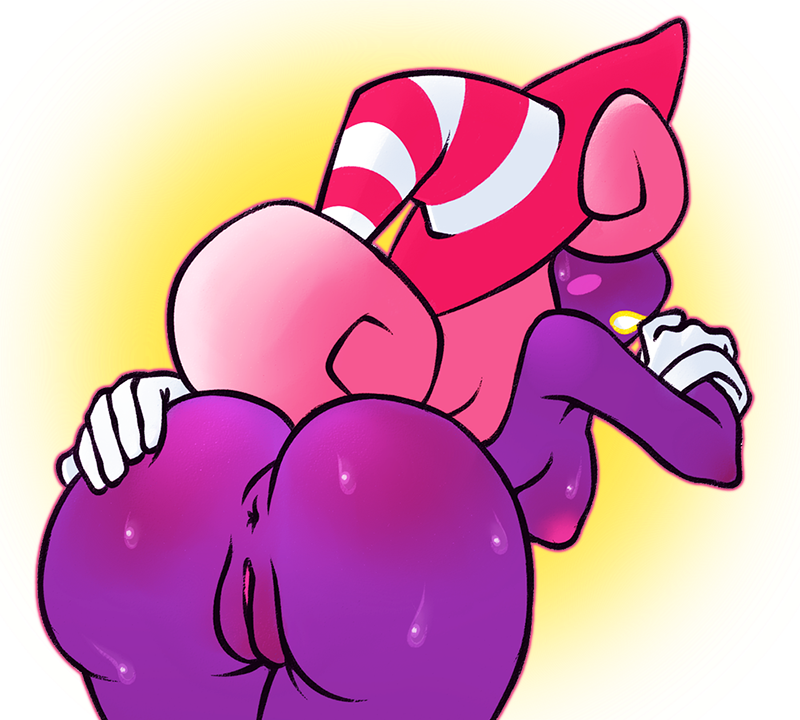 alpha_channel anus ass bent_over blush breasts eyeless_female female for_sticker_use gloves hair hand_on_ass hat headgear long_hair mario_(series) nintendo nipples nyxon open_mouth paper_mario pink_hair png presenting presenting_hindquarters presenting_pussy purple_skin pussy raised_arm sideboob spreading standing sticker_template sweat transparent_background transparent_png vivian_(paper_mario) witch_hat yellow_background