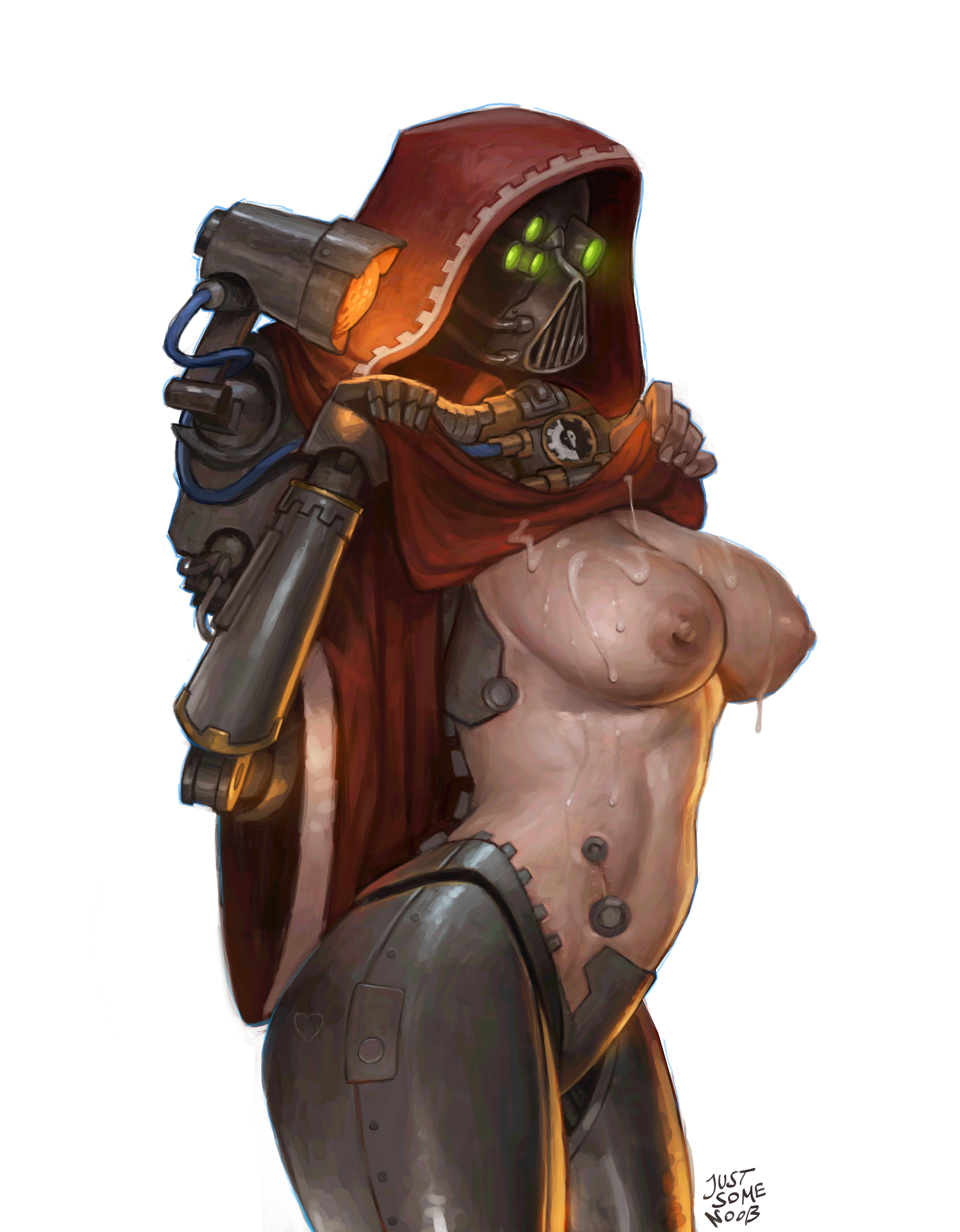 1girls, adeptus mechanicus, ass, big areola, big ass, big nipples, big thighs, breastless clothes, breastless clothing, breasts, busty, busty female, child bearing hips, cum, cum drip, cum on body, cum on breasts, cumshot, curvaceous, curvaceous ass, curvaceous body, curvaceous female, curvaceous figure, curvaceous hips, curvaceous thighs, curvy, curvy body, curvy female, curvy figure, curvy hips, curvy thighs, cyborg, darktide, exposed breasts, eye contact, female, female focus, female only, flashing, flashing breasts, functionally nude, functionally nude female, hadron-omega-7-7, hands on hips, justsomenoob, large ass, large breasts, mechanical parts, metal tentacles, monocle, presenting breasts, red cloak, semen, semen on body, semen on chest, showing breasts, solo, solo female, solo focus, text bubble, thick, thick ass, thick butt, thick hips, thick legs, thick thighs, thigh highs, tits bigger than head, tits out, voluptuous, voluptuous female, waifu, warhammer (franchise), warhammer 40k, wide hips, wide thighs
