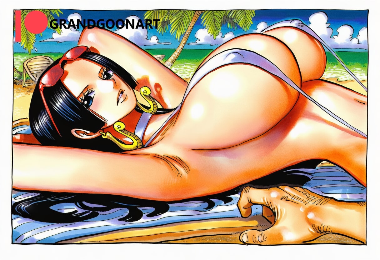 1girls, accurate art style, ai generated, black hair, black-haired female, boa hancock, boobs bigger than head, breasts, clothing, female, grandgoonart, male, manga, manga page, manga style, massive breasts, one piece, patreon, sideboob, solo, solo focus, swimsuit