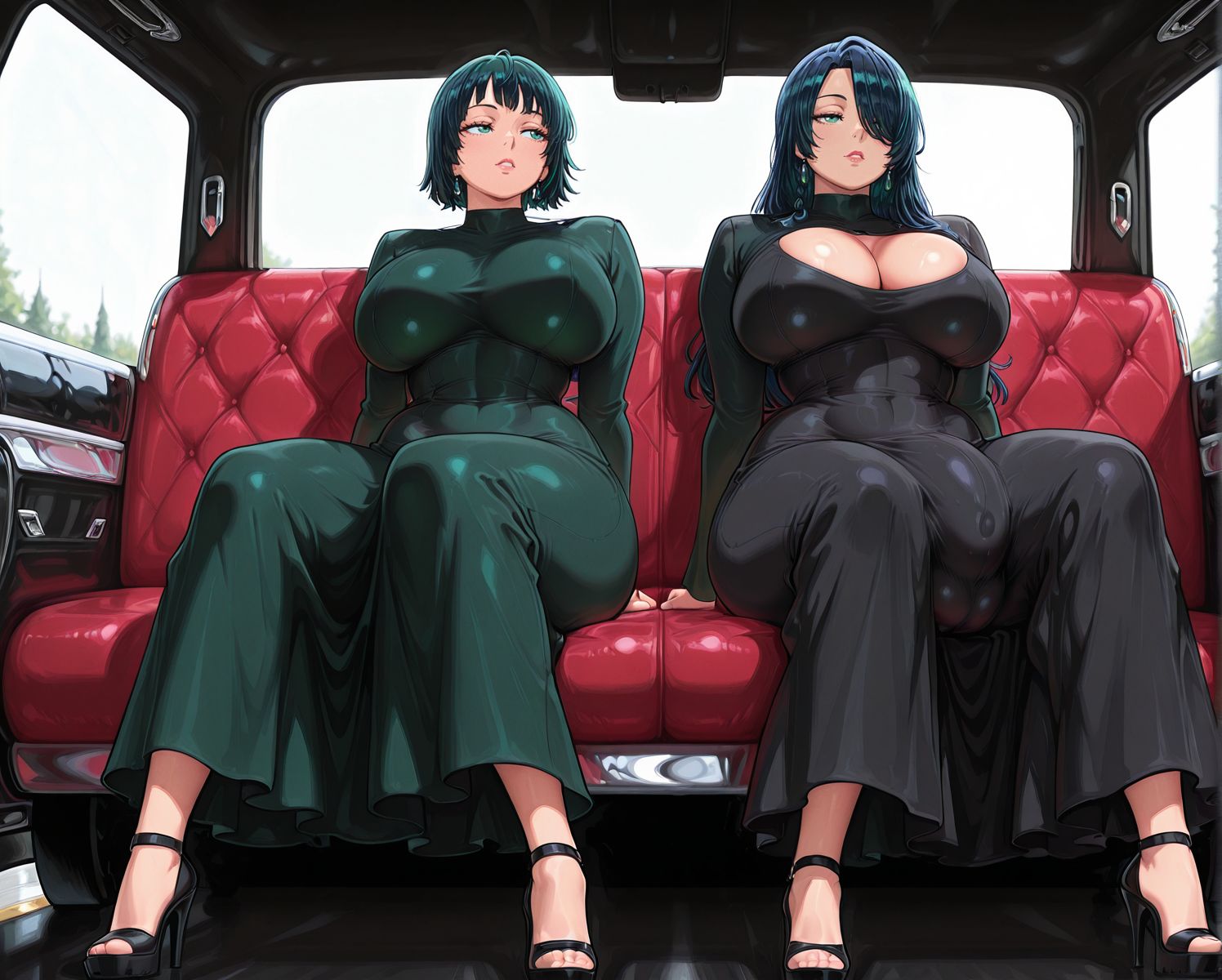 ai generated, azuma fubuki, big ass, big breasts, big penis, breasts, curvy, dickgirl, fubuki (one-punch man), futanari, huge ass, huge breasts, huge cock, intersex, kyuro69, mato seihei no slave, one-punch man, penis
