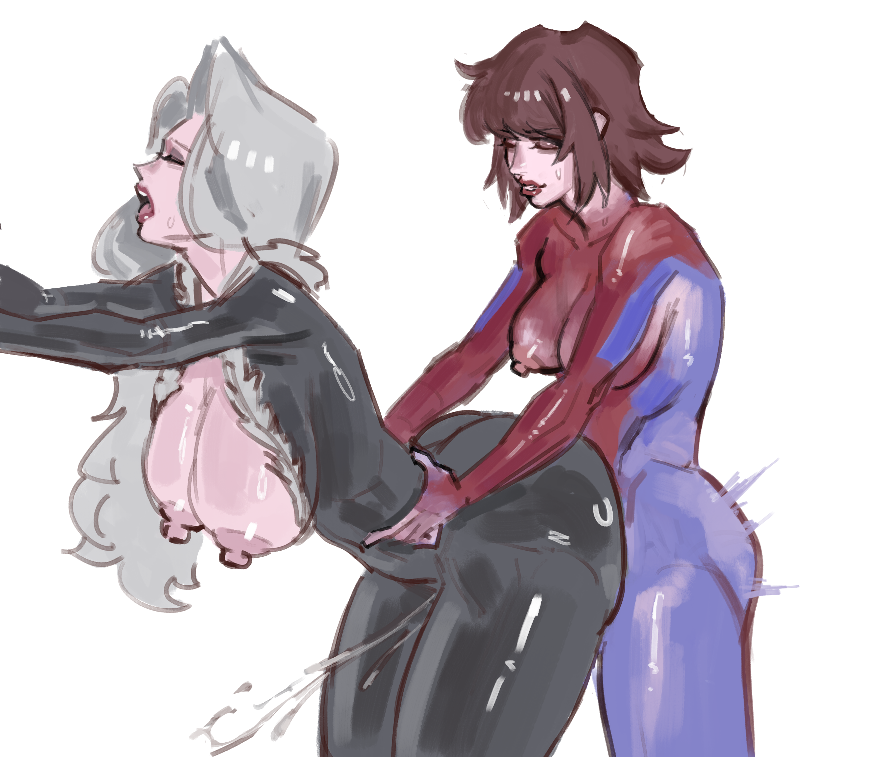 1futa, 1futanari, 1girls, 2026, alternate costume, areola, areolae, ass, big ass, big breasts, big butt, black cat (marvel), bodysuit, breasts, breasts out, brown hair, bursting breasts, butt, cleavage, color, colored, cum, cumshot, curvaceous, curvaceous body, curvaceous female, curvaceous figure, curvaceous hips, curvy, curvy body, curvy female, curvy figure, curvy hips, duo, ejaculating, ejaculating cum, ejaculation, felicia hardy, female, from behind, from behind position, futa, futa/female, futanari, futanari/female, genderswap, genderswap (mtf), hips, holding partner, holding partner's hips, hourglass figure, huge ass, huge breasts, huge butt, large ass, large breasts, large butt, light skin, light-skinned female, lollol, long hair, marvel, marvel comics, massive ass, massive breasts, massive butt, nipples, penetration, penetration from behind, penis in ass, peter parker, petra parker, pinup, red lipstick, rule 63, seductive, seductive look, seductive pose, sex, sex from behind, shiny, shiny breasts, shiny clothes, shiny skin, short hair, skin tight, spider-man, spider-man (series), spider-woman, thick, thick ass, thick breasts, thick butt, thick hips, thick thighs, tight clothes, tight clothing, unmasked, voluptuous, voluptuous female, white background, white hair, wide hips