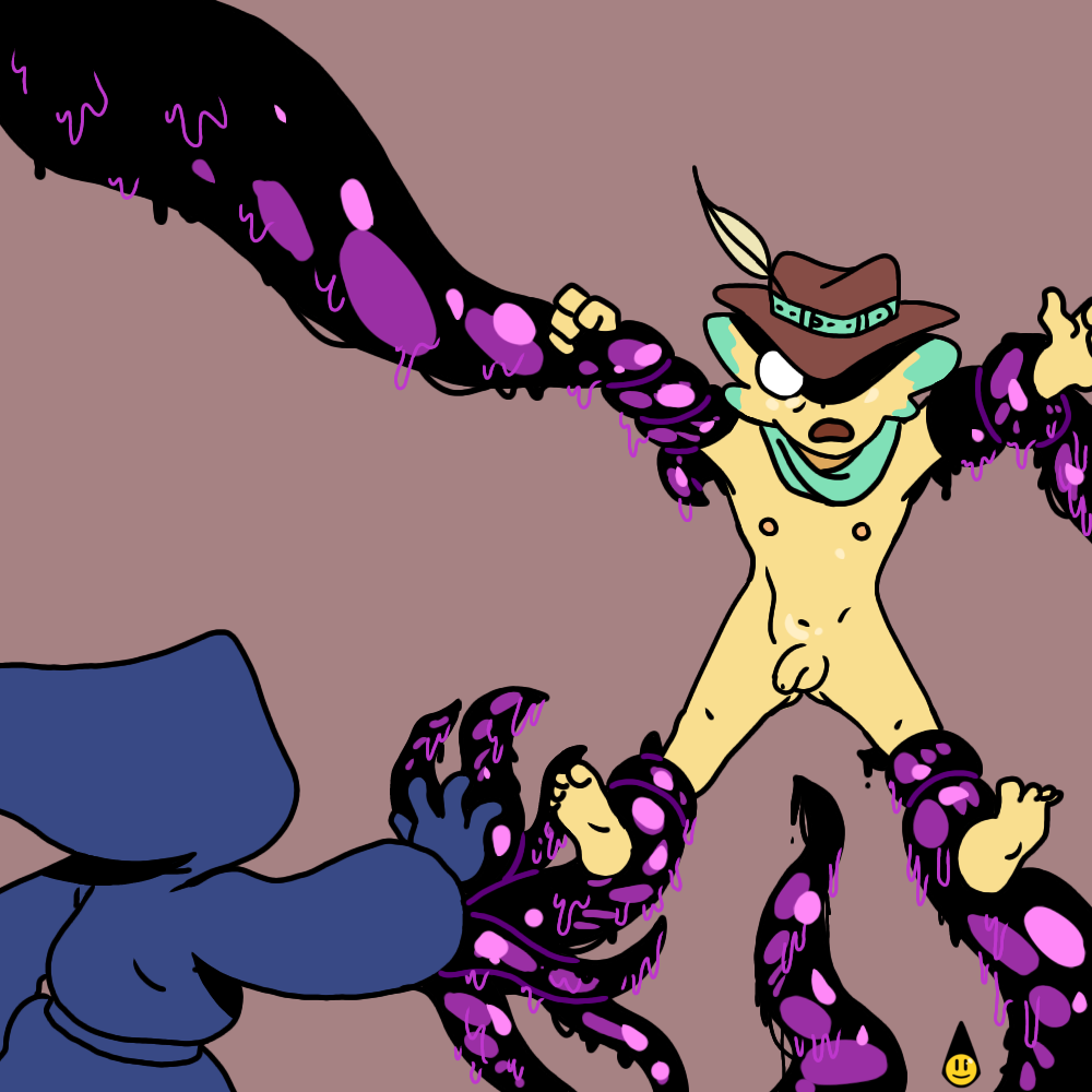 cowboy_hat feet funnycultist_(artist) humanoid humanoid_penis ifunny naked penis starlo_(undertale_yellow) tagme tentacles undertale_yellow