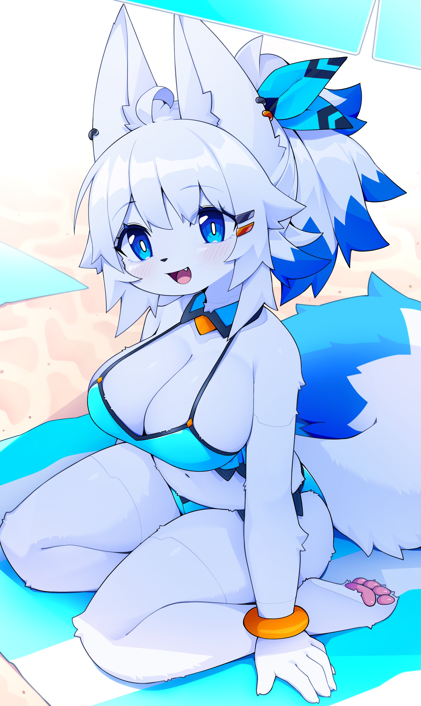 android, bella (devil-vox), big breasts, bikini, breasts, cleavage, dev voxy, devil-vox, devvoxy, female, furry, huge breasts, tagme, thick thighs, wide hips