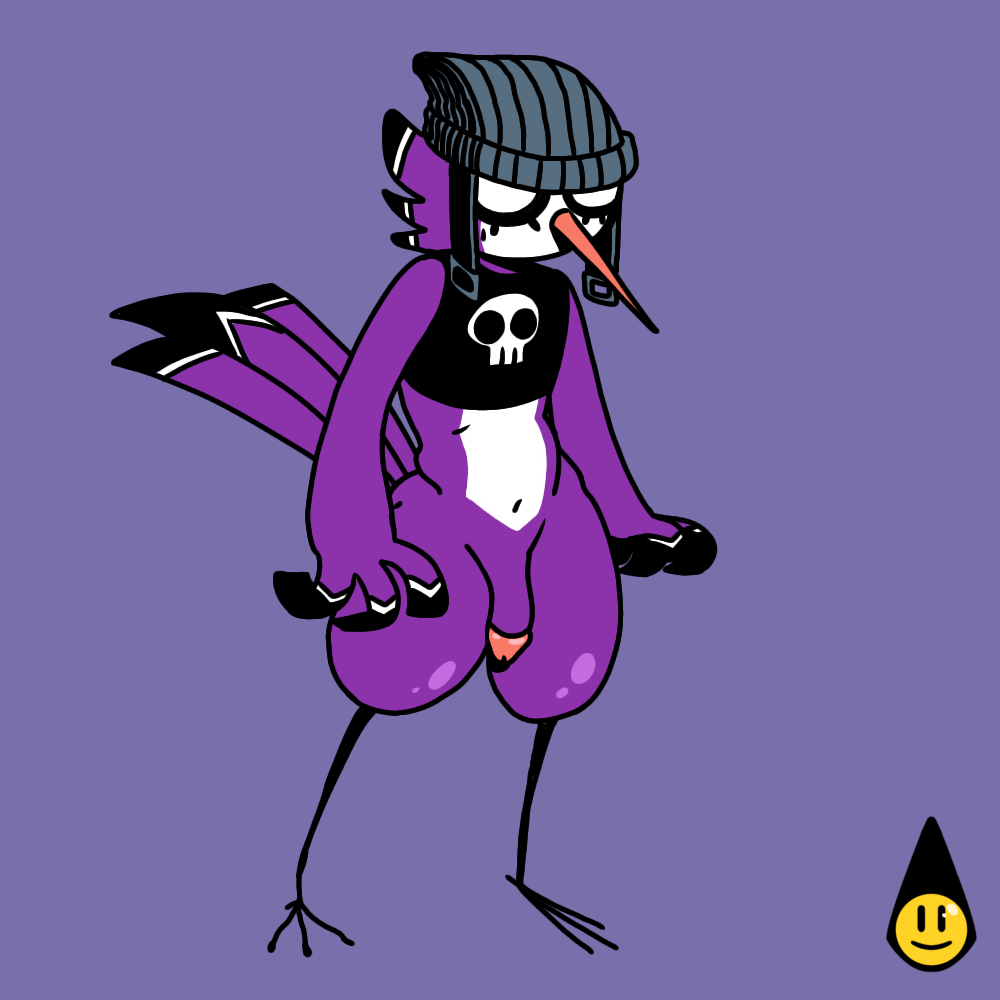 bird funnycultist_(artist) ifunny male male_focus male_only nokk_burton non-human non-human_only penis purple_skin toony