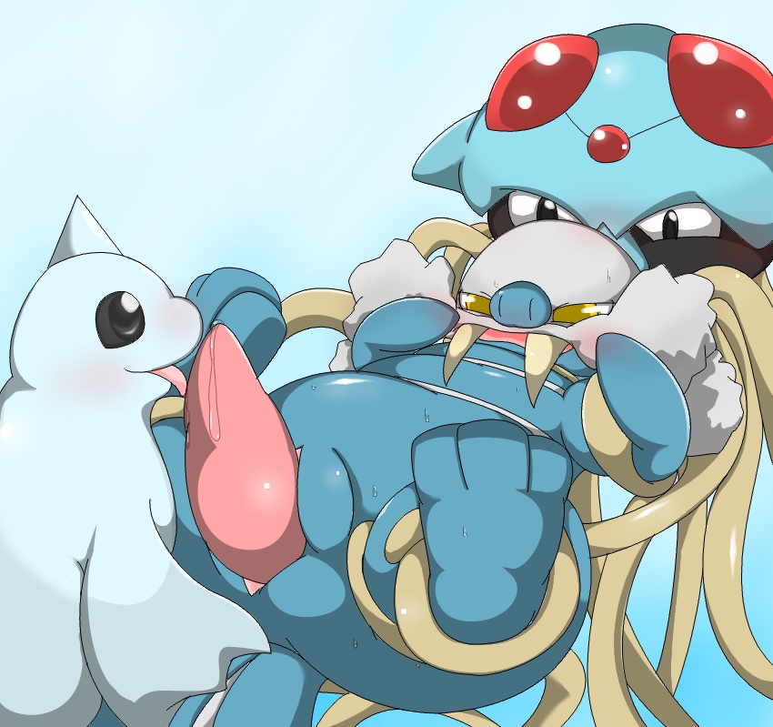 blue_skin dewgong furry furry_only interspecies male male_only multiple_males no_humans nude penis pokemon tagme tentacle tentacruel walrein yaoi