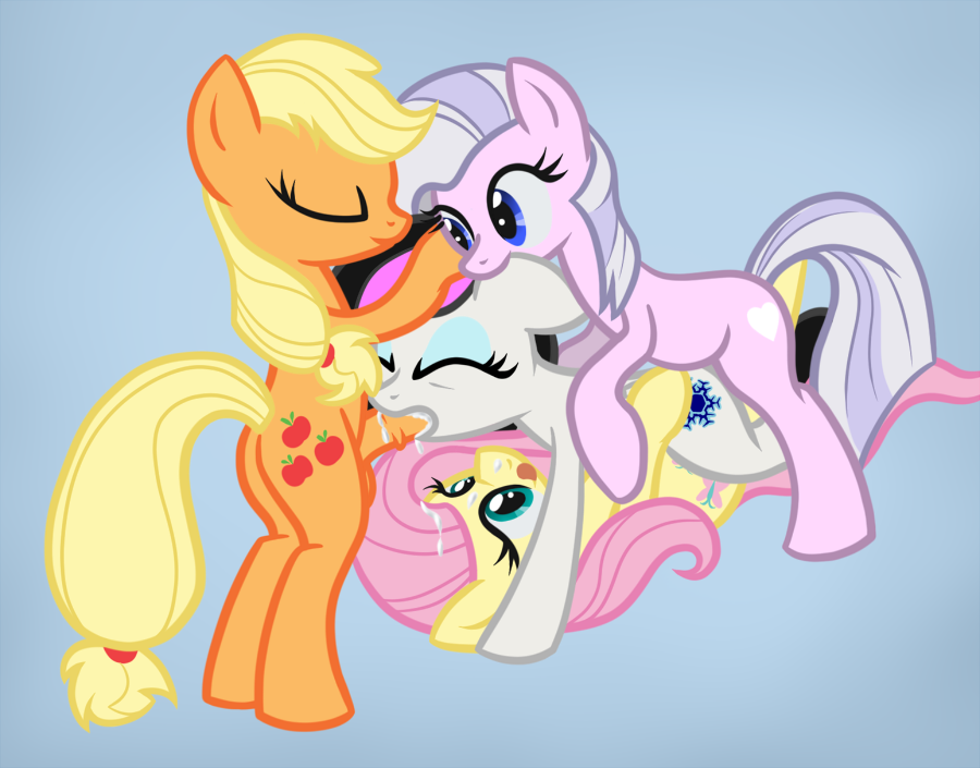 applejack_(mlp) arrkhal feral fluttershy_(mlp) friendship_is_magic my_little_pony