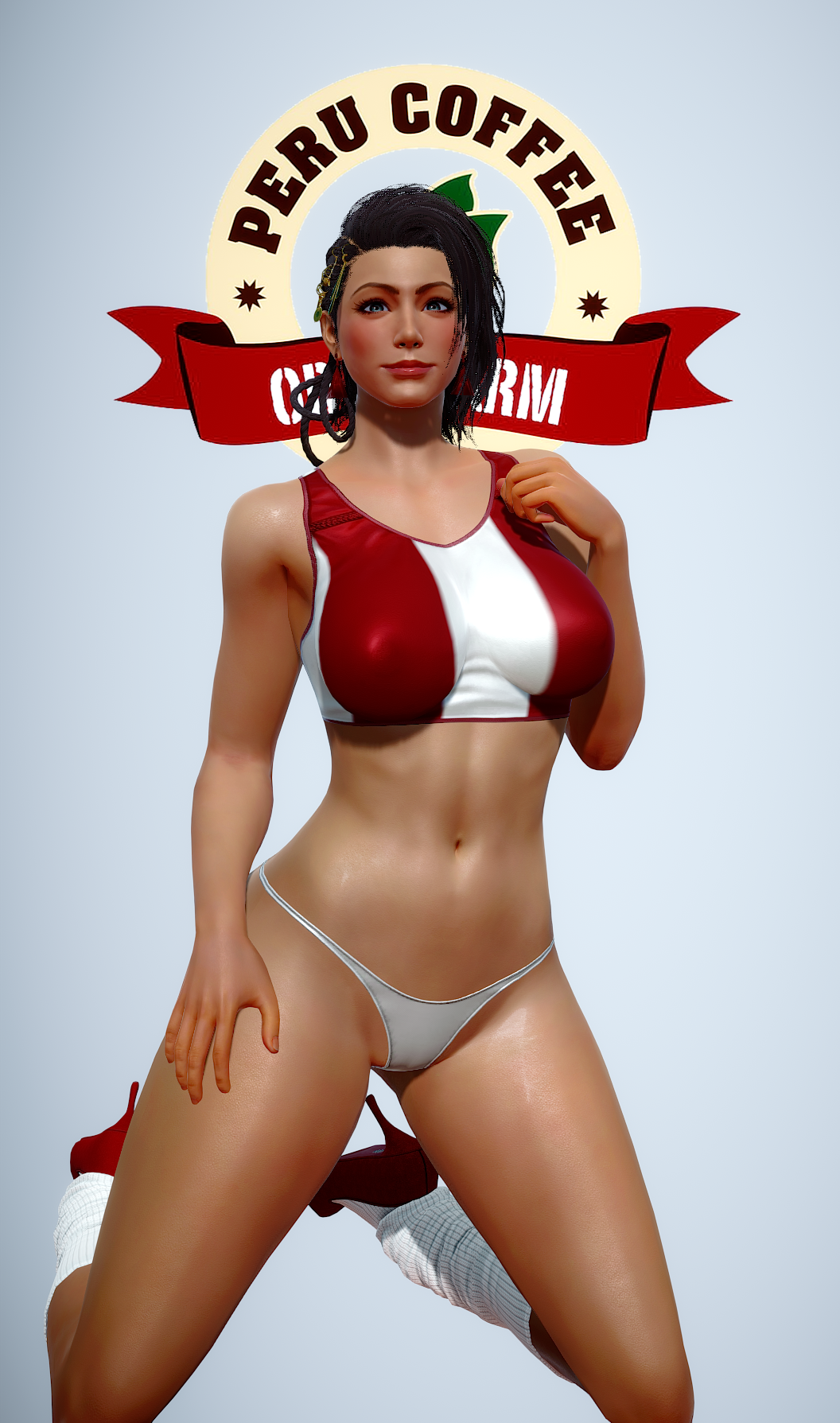 1girls 3d 3d_(artwork) ass azucena_milagros_ortiz_castillo bandai_namco big_ass big_breasts breasts brown_hair dark-skinned_female dark_skin earrings erect_nipples female female_only flower_in_hair green_eyes hair_ornament huge_breasts latina medium_hair namco peruvian peruvian_female pose seductive solo standing tekken tekken_8 thick_thighs video_game_character voluptuous voluptuous_female wide_hips