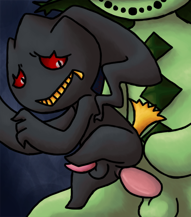 banette cacturne docksy feral green_skin interspecies male male_only multiple_males nude penis pokemon pokemon_(species) red_sclera sex size_difference tagme testicles yaoi