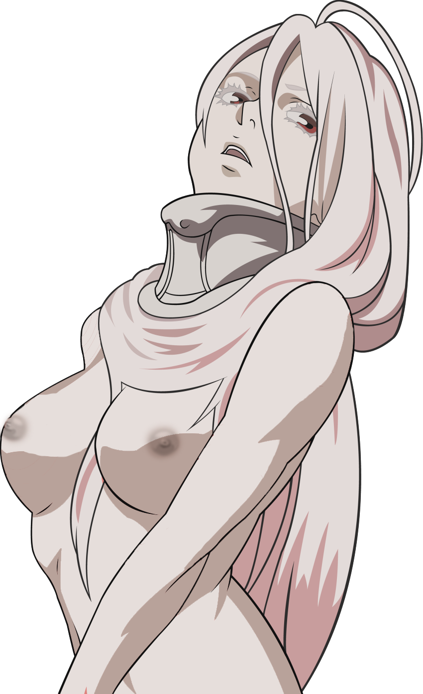 1girls deadman_wonderland edit female female_only official_art pale-skinned_female pale_skin red_eyes shiro_(deadman_wonderland) solo tagme white_hair white_skin