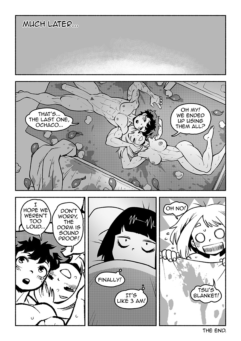 female, male, midoriya izuku, muscular, muscular female, muscular male, my hero academia, ochako uraraka, pokkuti, sex