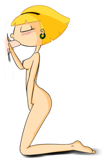 1girls blowjob bob_cut fellatio hey_arnold! hoop_earrings masturbating_during_fellatio masturbation nickelodeon nipples olga_pataki oral penis tagme testicles unseen_male_face urielmanx7 white_background